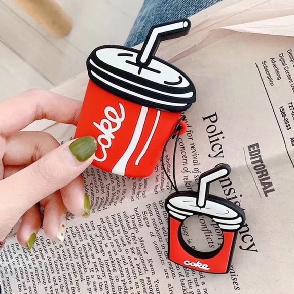Coca Cola AirPod 1/2 Charging Case Cover Keychain - Picture 3 of 7